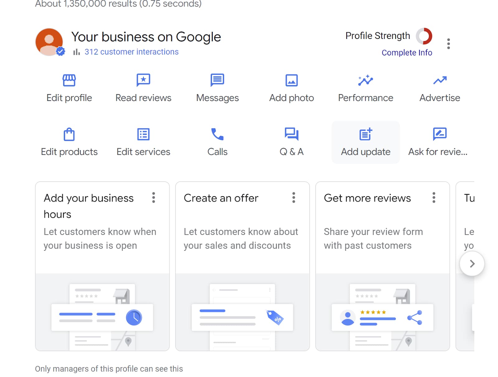 Screenshot of Google's New Merchant Experience dashboard