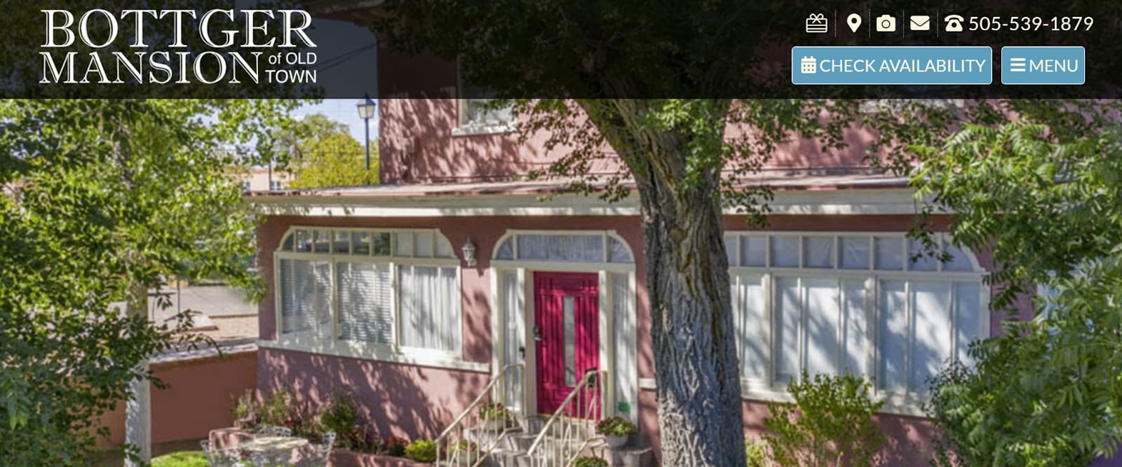 Screenshot of vacation rental property website