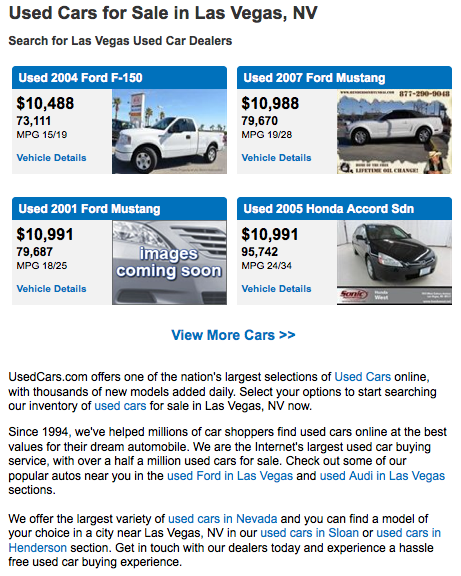 Used Car Screenshot