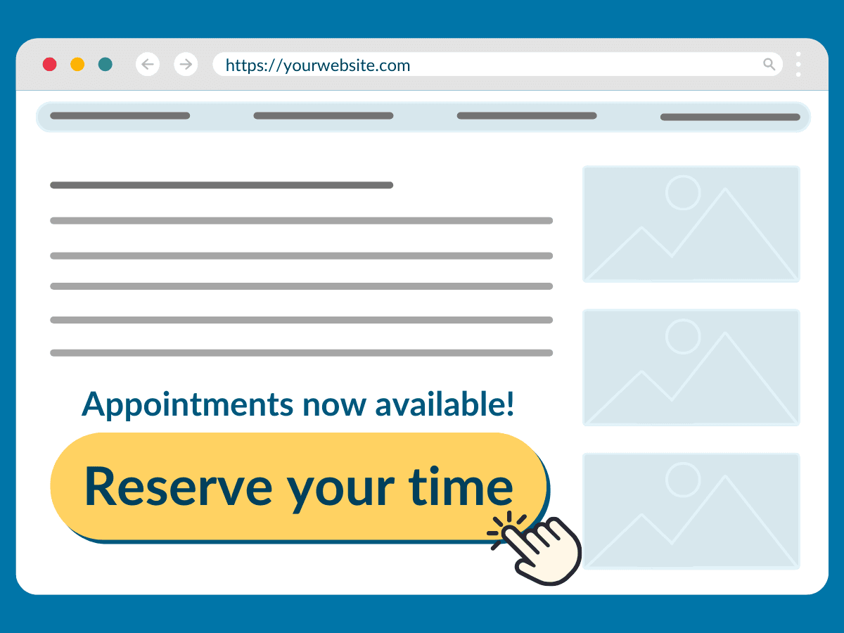 Image of a Reserve Your Time CTA button.
