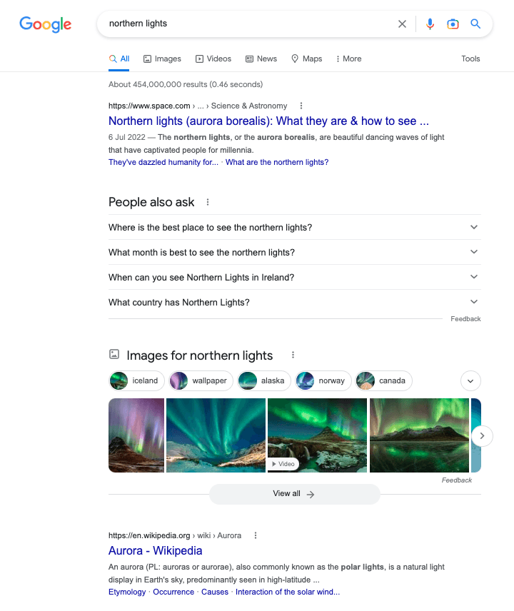 Google search intent