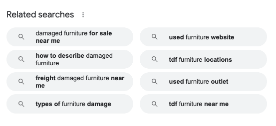 Google related searches