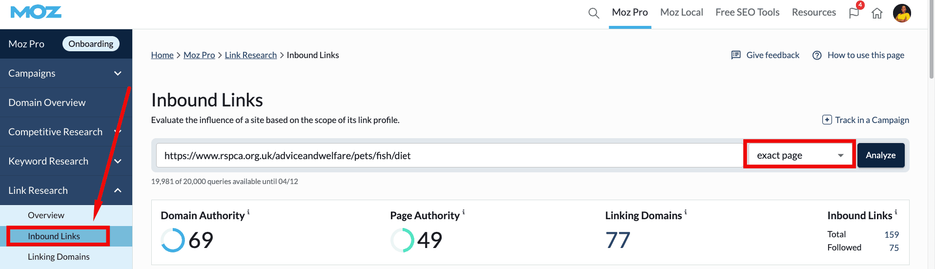 How to view dofollow and nofollow links in moz link explorer