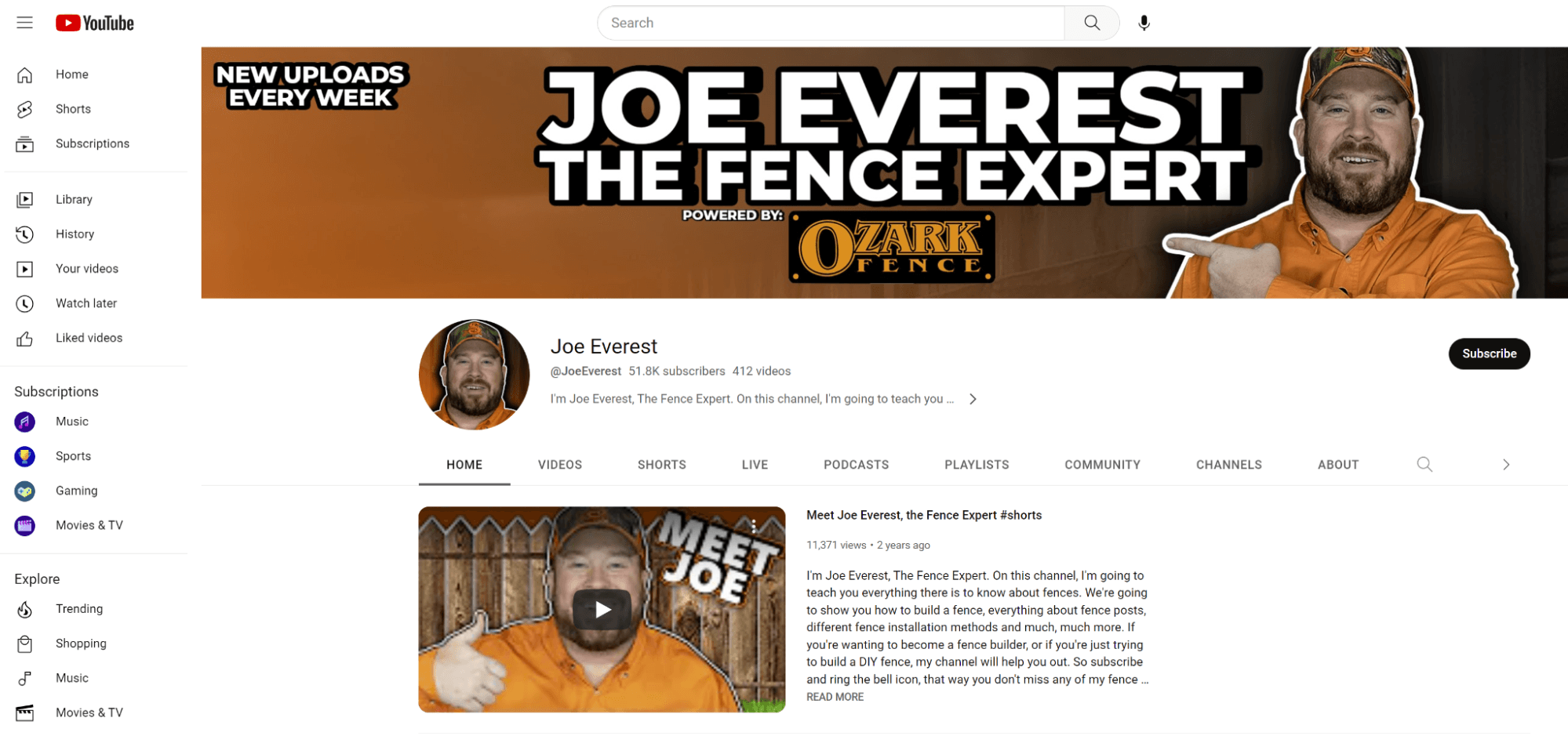 screenshot of vlog showing video-based content