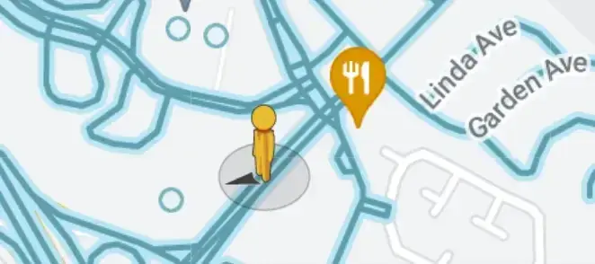 Selecting street view on Google Maps.